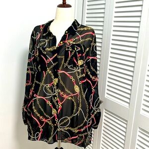 Blouse high low tunic XL